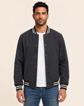 Heritage Men’s Charcoal Grey Wool Varsity Bomber Jacket