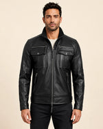 Men’s Premium Black Leather Biker Jacket