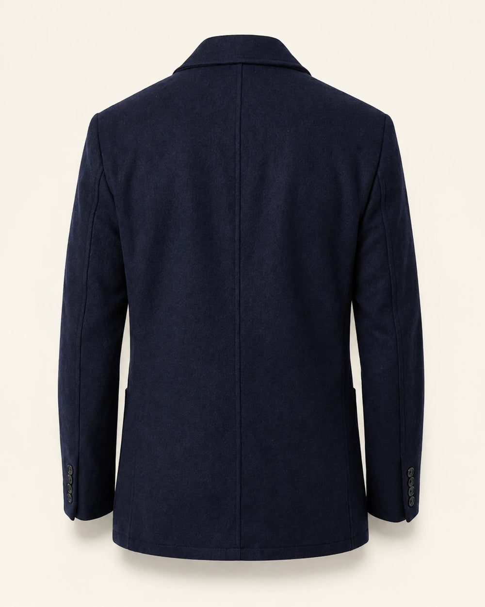 Signature Men’s Navy Blue Double Breasted Wool Blend Blazer