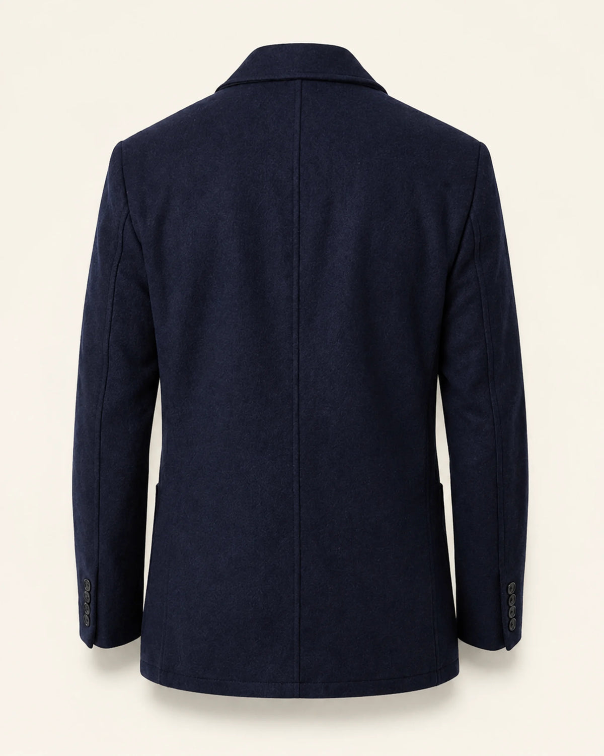 Signature Men’s Navy Blue Double Breasted Wool Blend Blazer