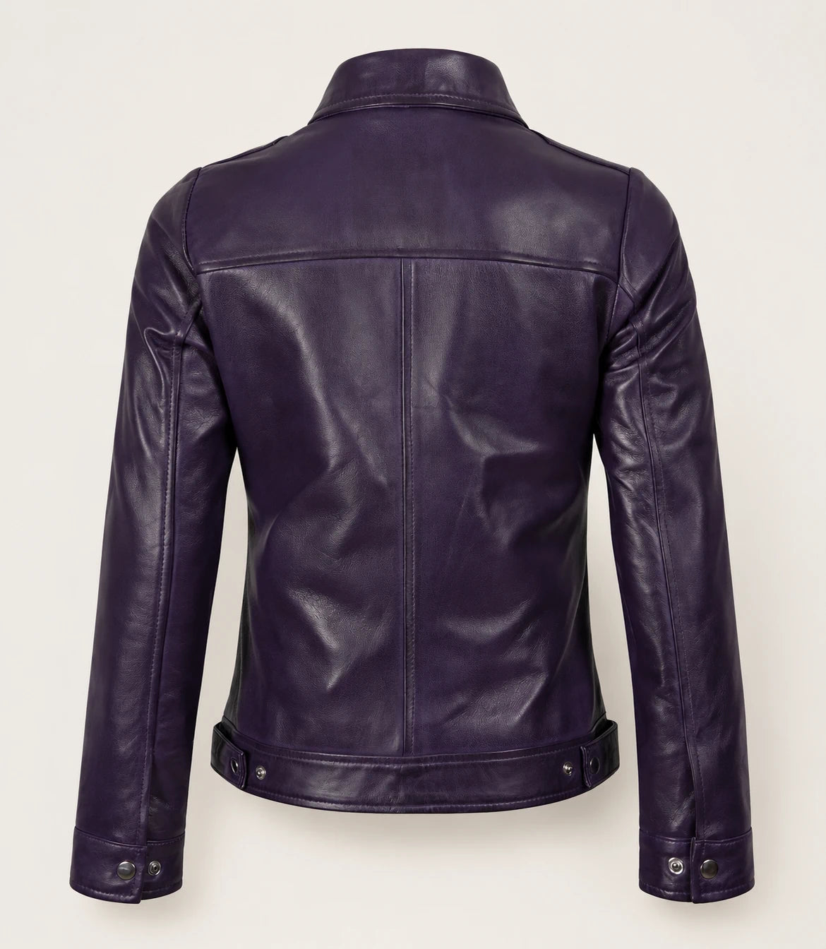 Women’s Purple Harrington Leather Jacket