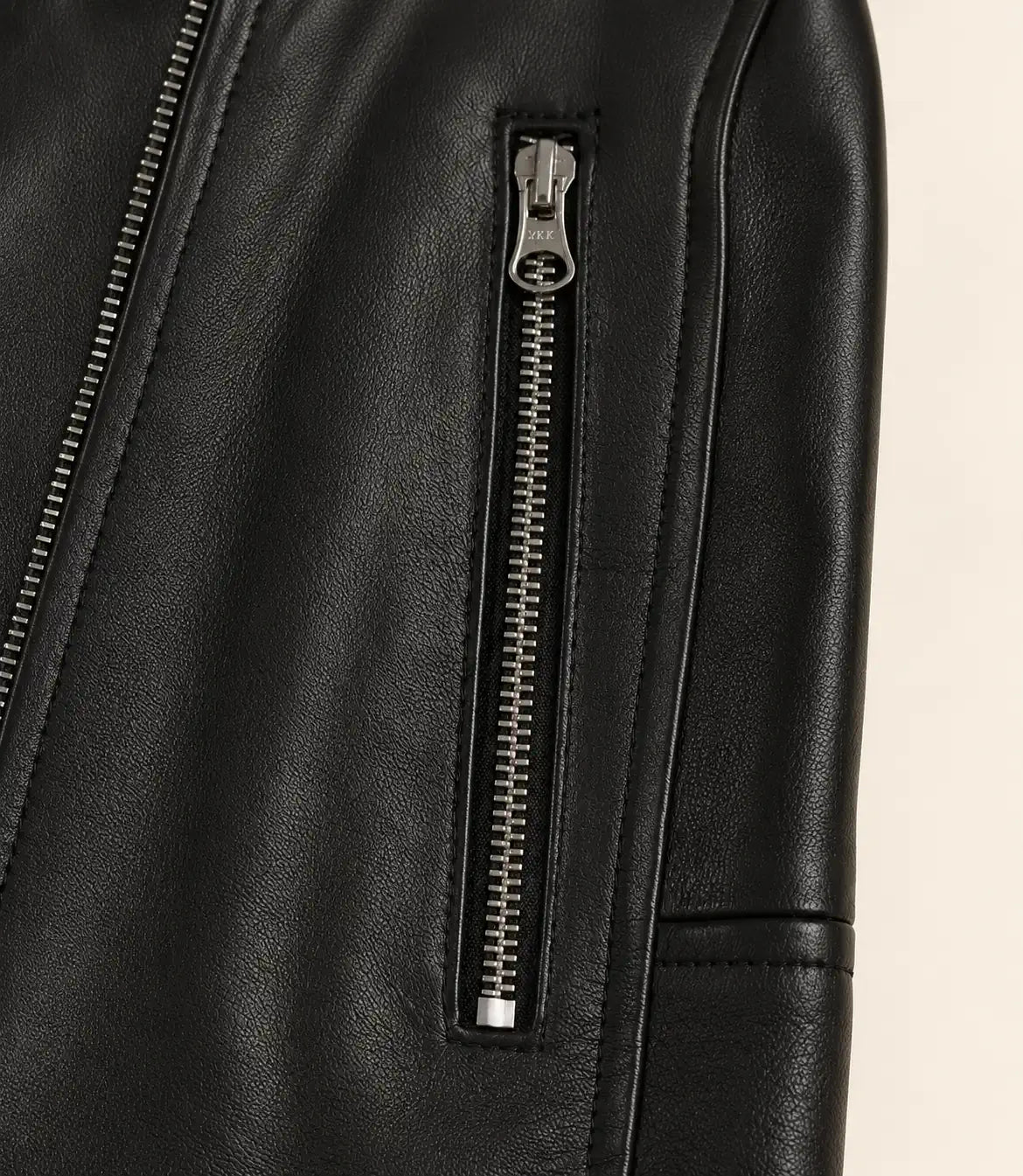 Women’s Black Asymmetrical Leather Biker Jacket