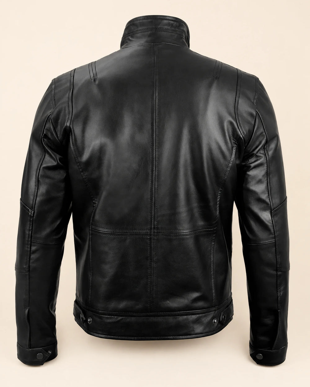 Men’s Premium Black Leather Biker Jacket