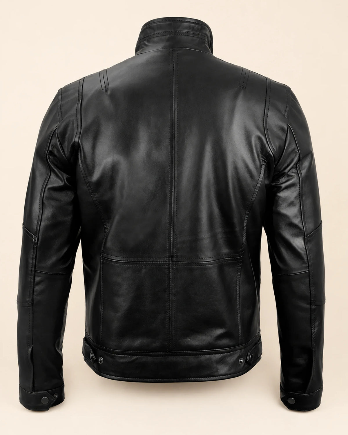 Men’s Premium Black Leather Biker Jacket