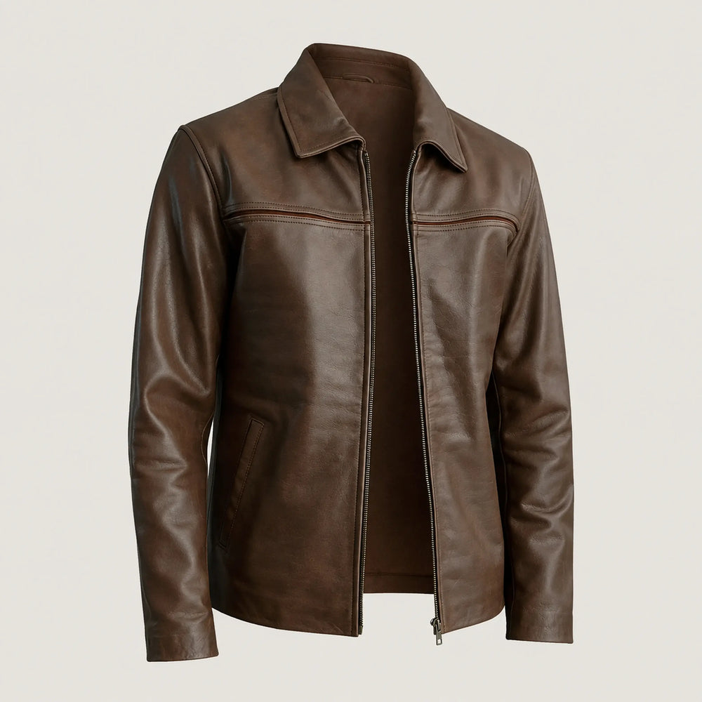 Men's Premium Brown Leather Jacket