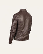 Men’s Armand Maroon Leather Biker Jacket