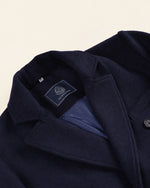 Signature Men’s Navy Blue Double Breasted Wool Blend Blazer
