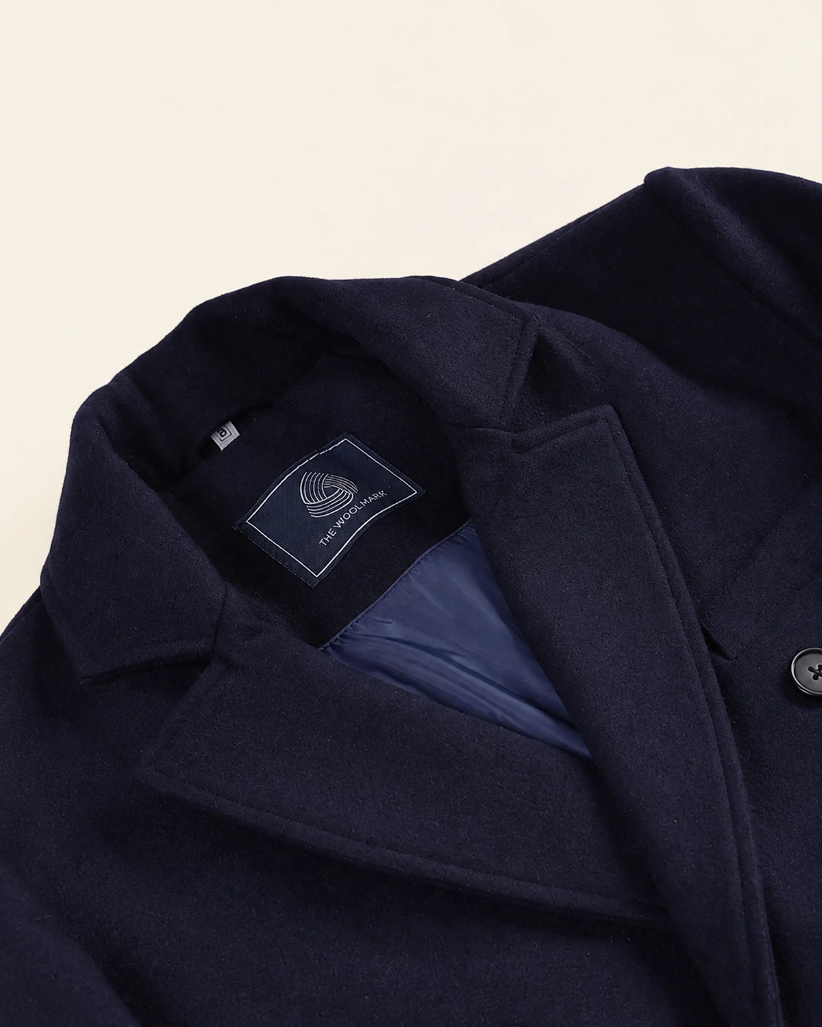 Signature Men’s Navy Blue Double Breasted Wool Blend Blazer