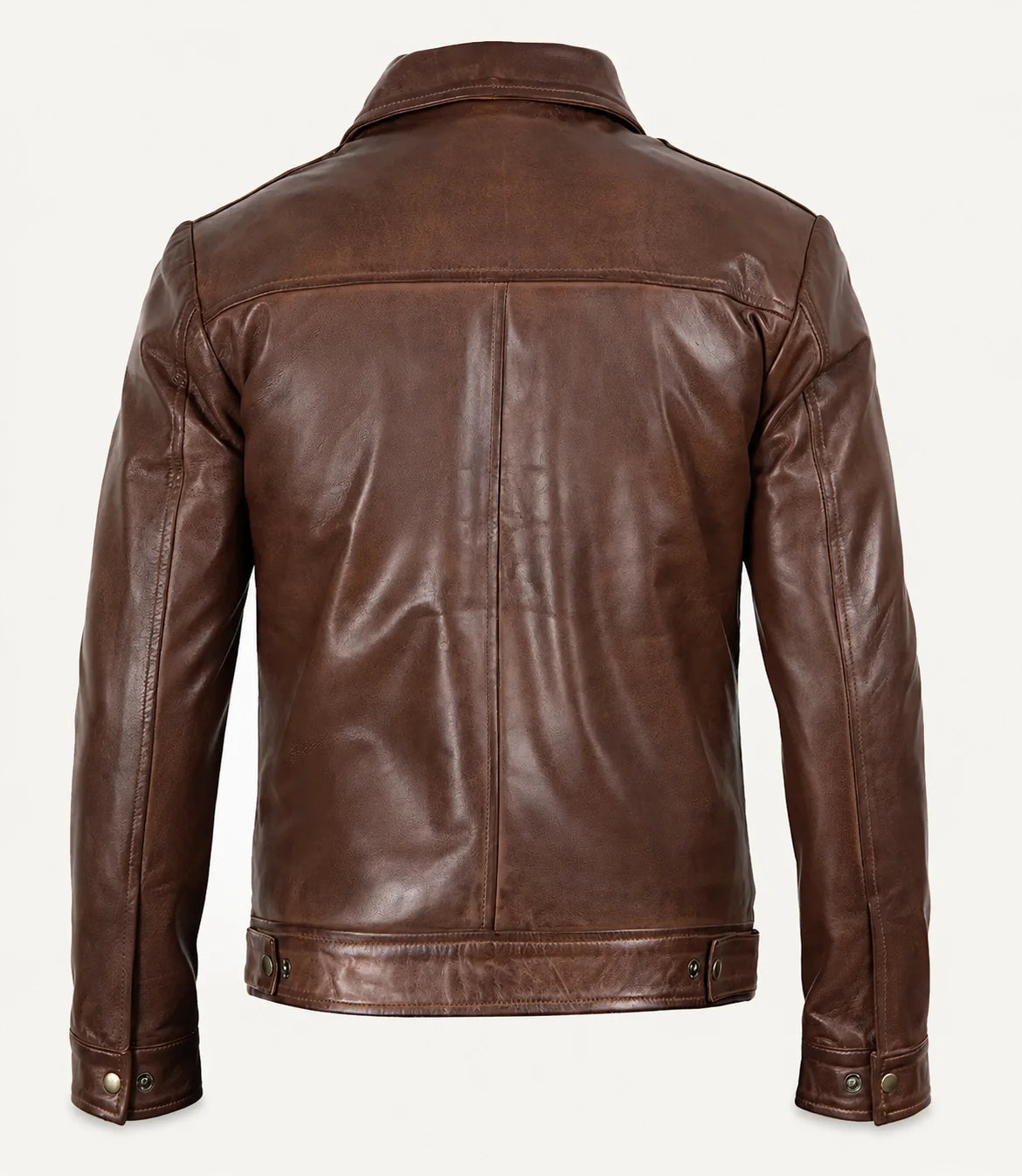 Men’s Cognac Harrington Real Leather Jacket