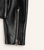 Women’s Black Asymmetrical Leather Biker Jacket