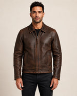 Men’s Adventure Bound Brown Leather Jacket
