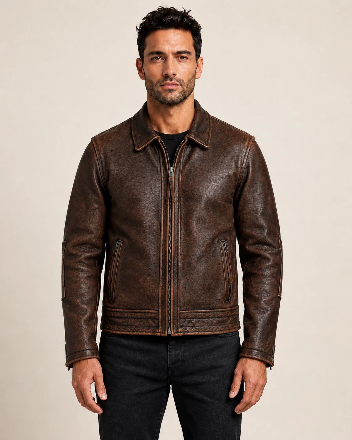 Men’s Adventure Bound Brown Leather Jacket