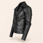 Men’s Armand Black Leather Biker Jacket