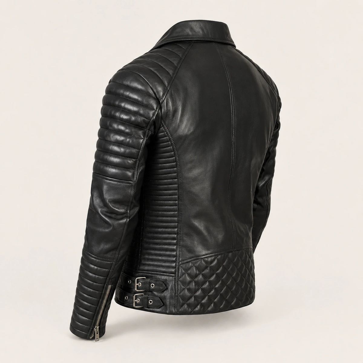 Men’s Armand Black Leather Biker Jacket