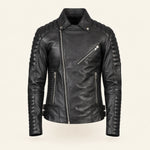 Men’s Armand Black Leather Biker Jacket