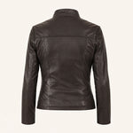 Premium Black Leather Motorcycle Jacket Women