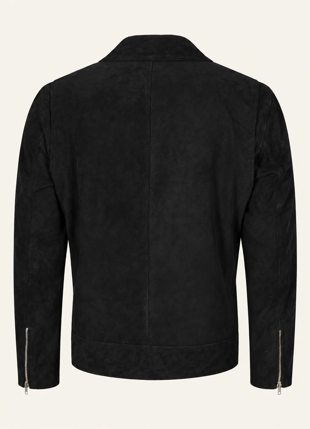 Men’s Black Suede Leather Biker Jacket