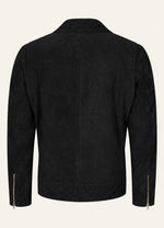 Men’s Black Suede Leather Biker Jacket