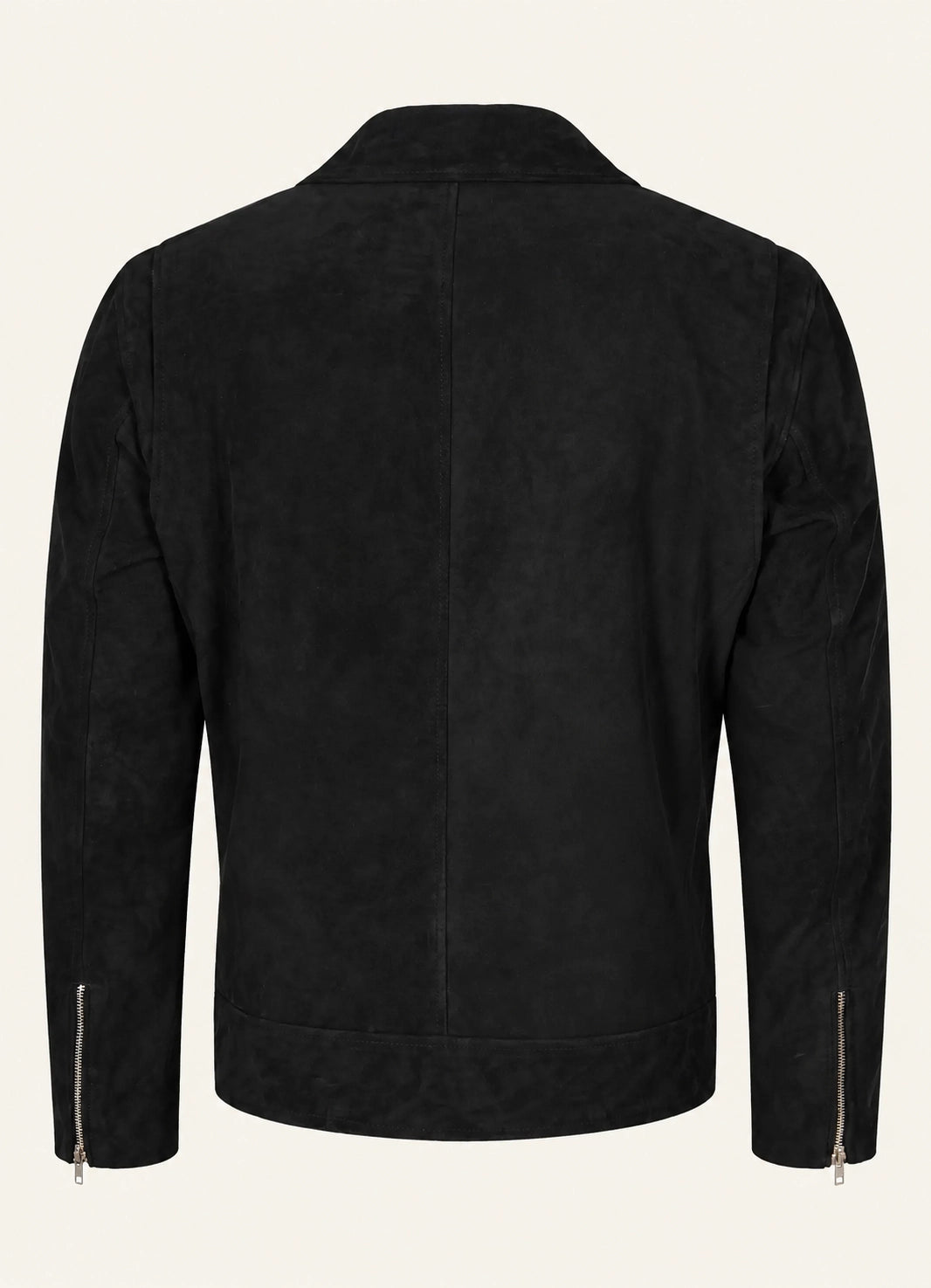 Men’s Black Suede Leather Biker Jacket