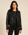The Royal Bryce Dallas Howard Deep Cover Black Biker Jacket