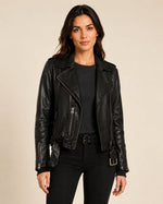 The Royal Bryce Dallas Howard Deep Cover Black Biker Jacket