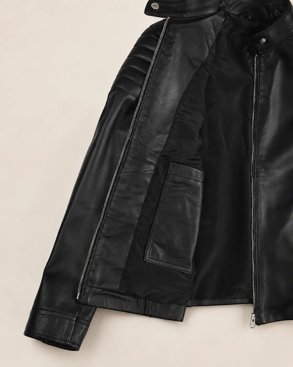 The Royal Carrie Black Leather Jacket for Women - Biker Style