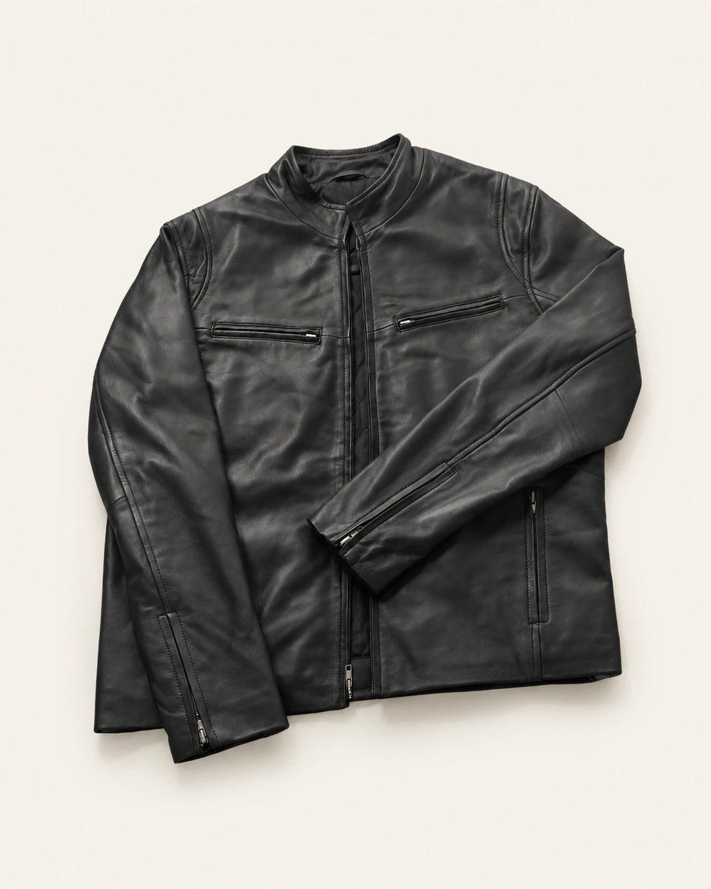 The Royal Men's Iconic Black Leather Jacket