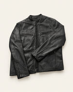 The Royal Men's Iconic Black Leather Jacket
