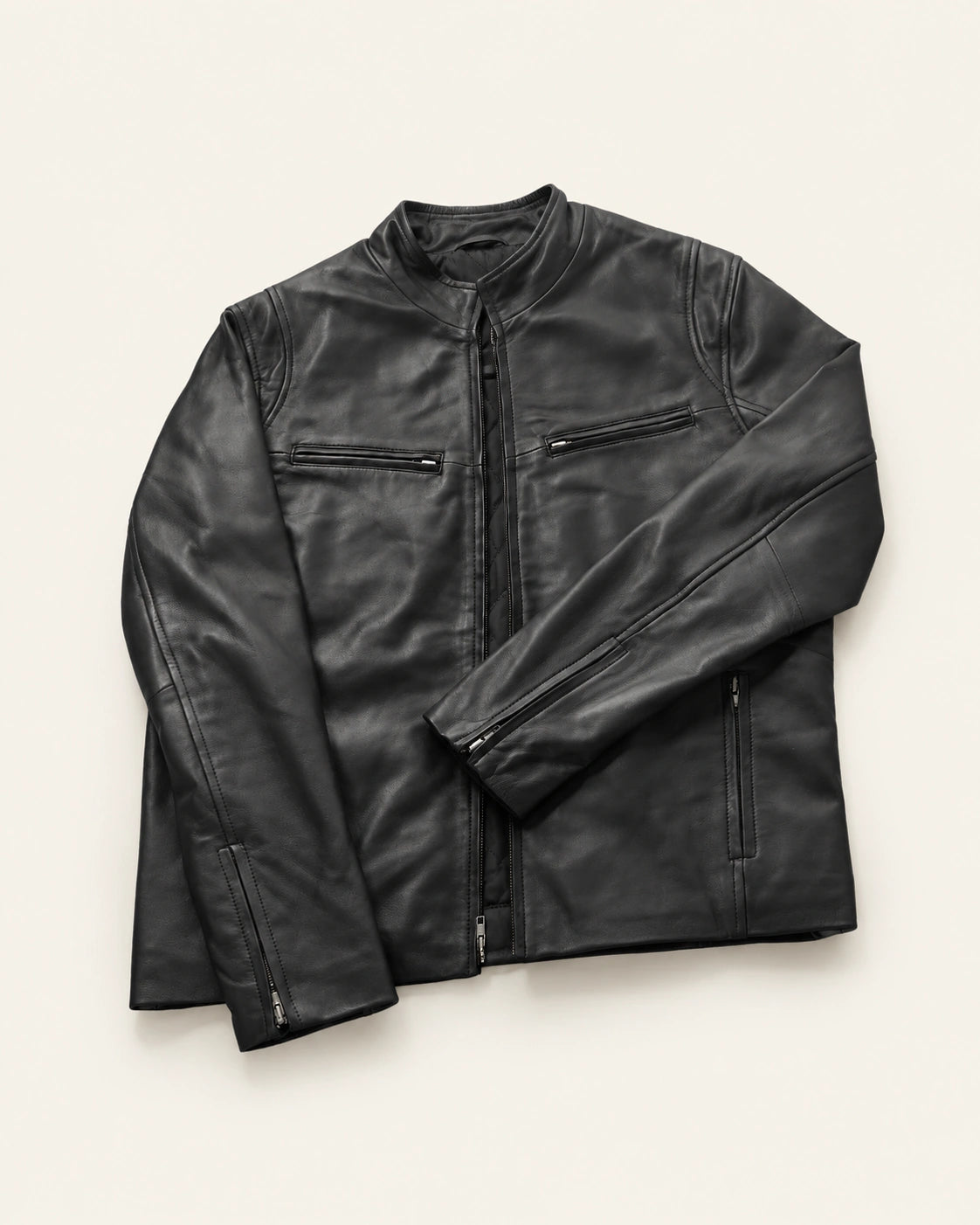 The Royal Men's Iconic Black Leather Jacket