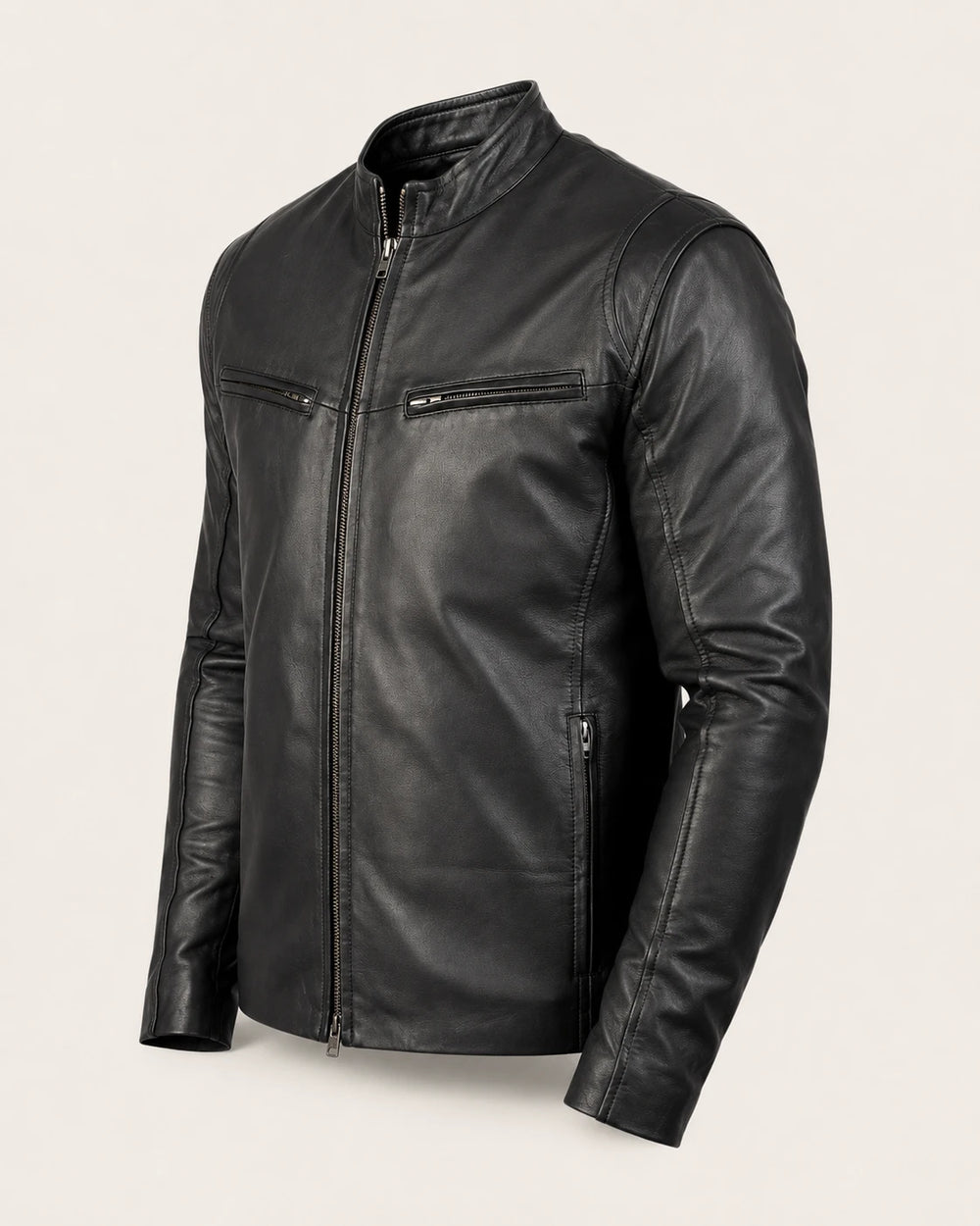 The Royal Men's Iconic Black Leather Jacket