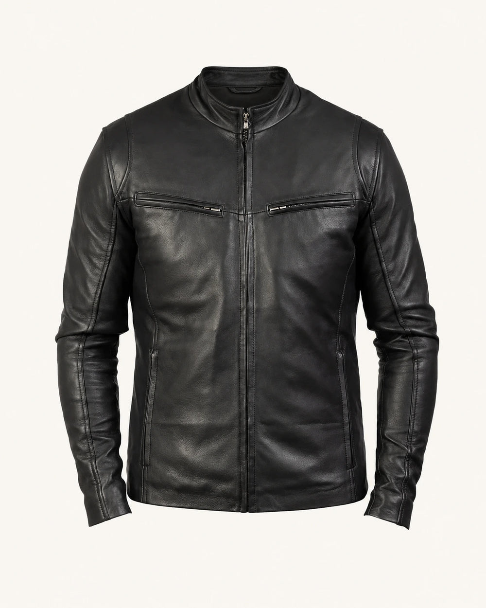 The Royal Men's Iconic Black Leather Jacket