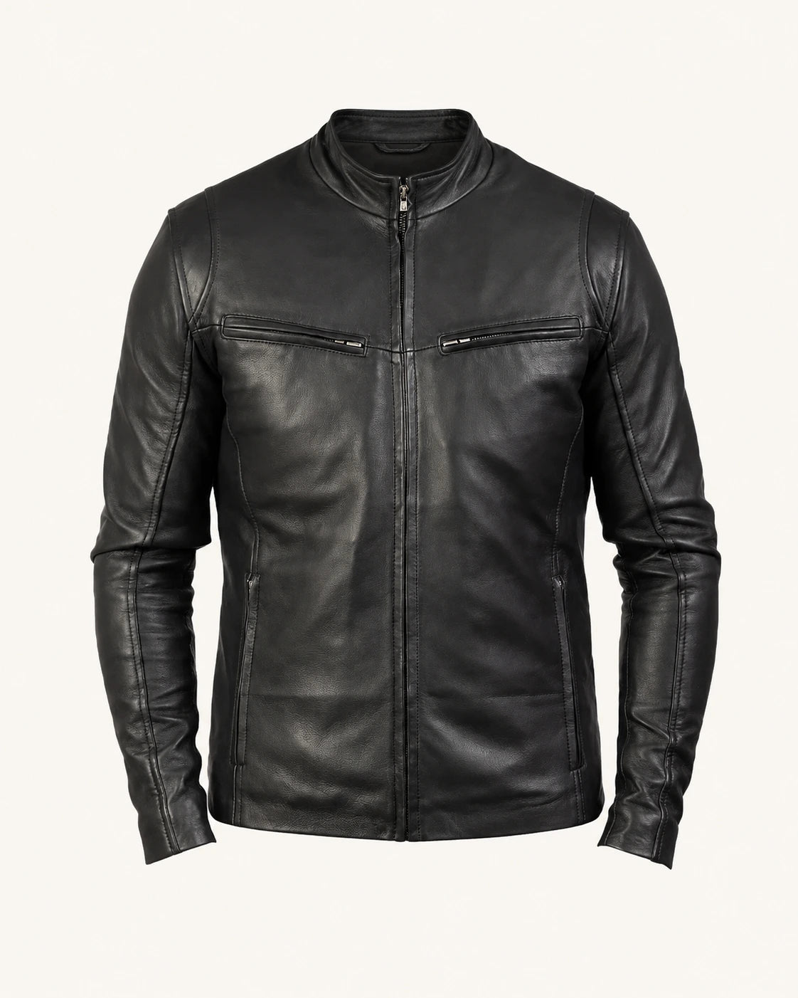 The Royal Men's Iconic Black Leather Jacket