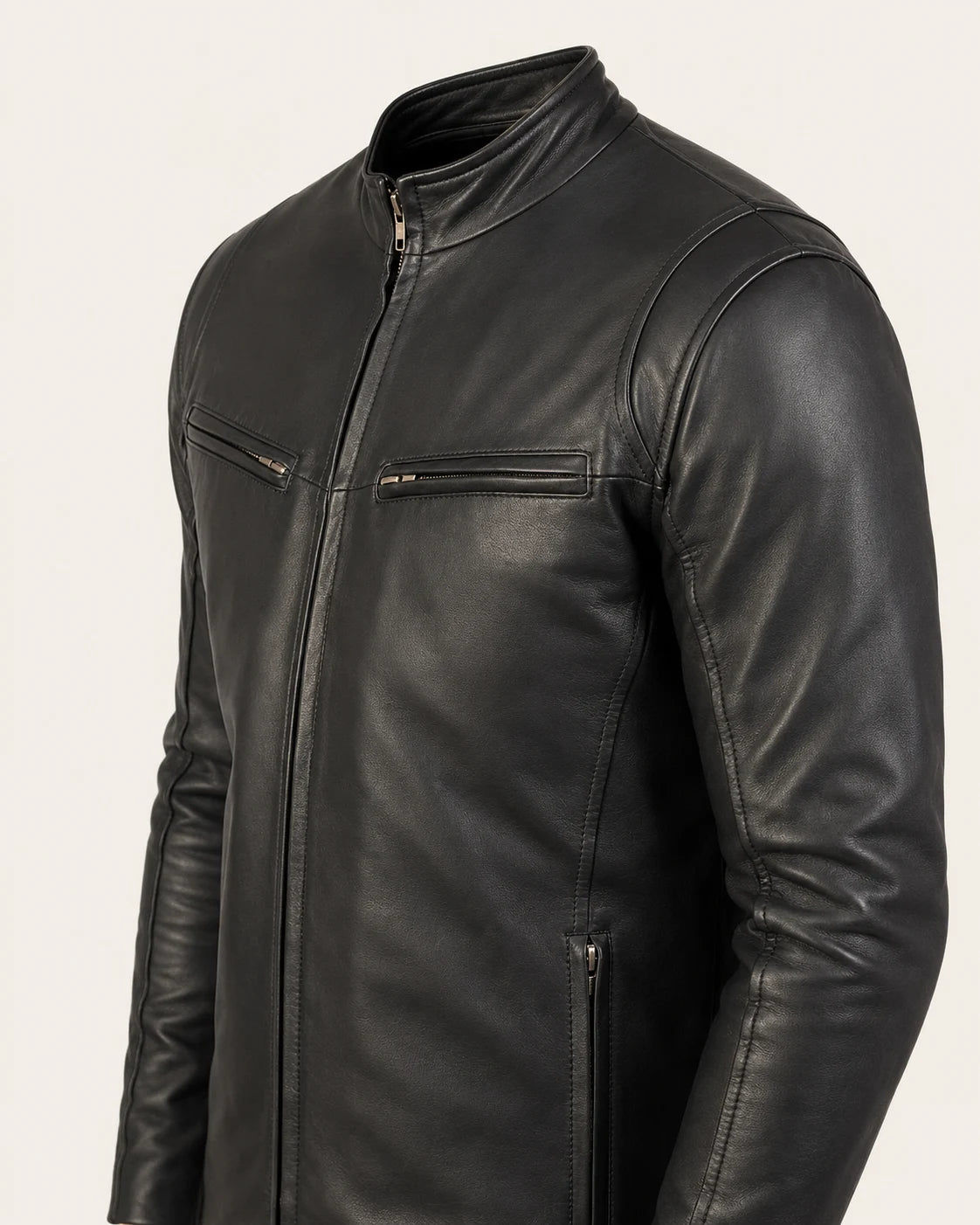 The Royal Men's Iconic Black Leather Jacket