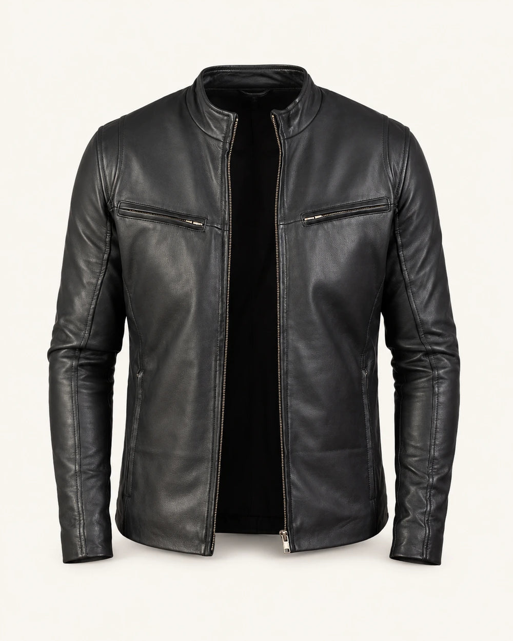 The Royal Men's Iconic Black Leather Jacket
