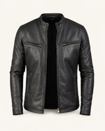 The Royal Men's Iconic Black Leather Jacket