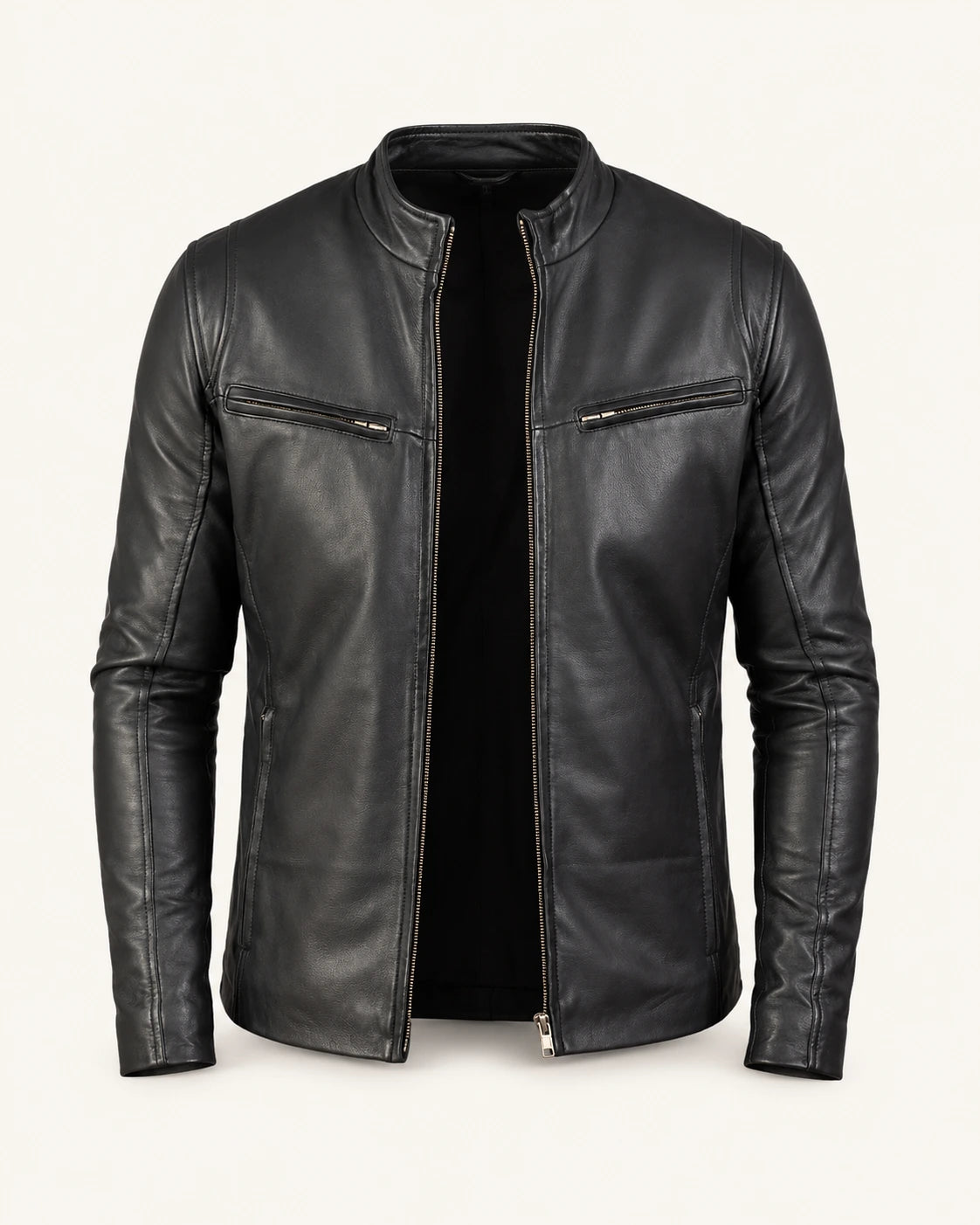 The Royal Men's Iconic Black Leather Jacket