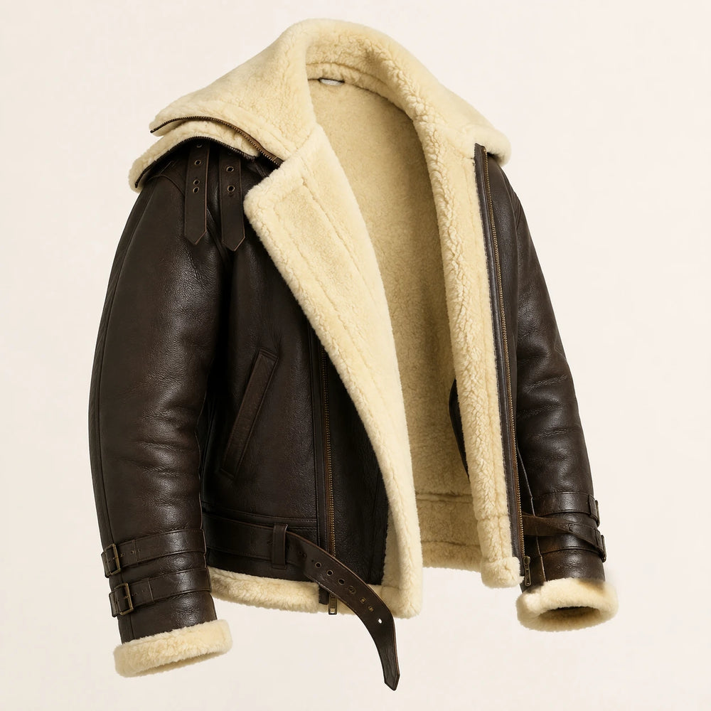 Premium Men’s RAF Aviator Bomber Leather Jacket
