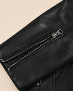 The Royal Women's JET Black Leather Biker Style Jacket