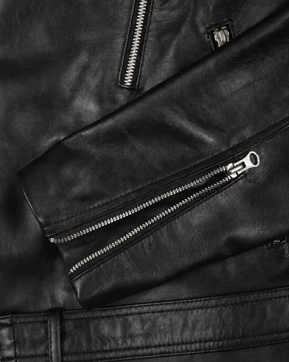 Signature Men's Black Leather Biker Jacket