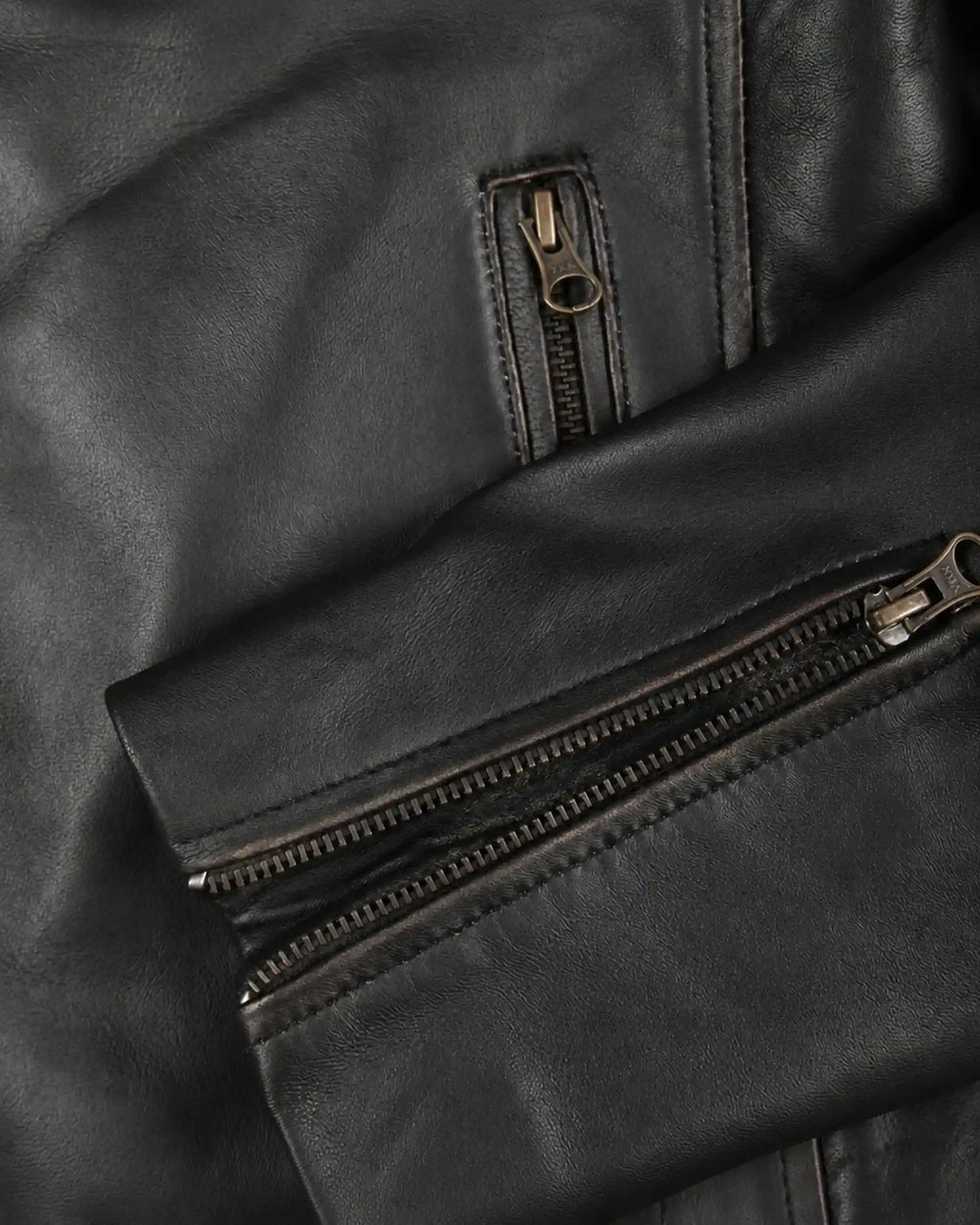 Classic Men's Distressed Brown Real Leather Biker-Style Jacket
