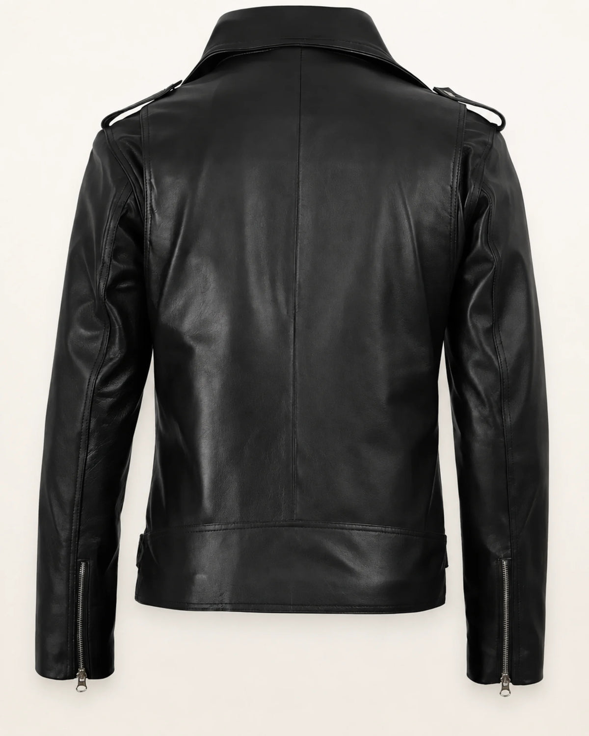 Signature Men's Black Leather Biker Jacket