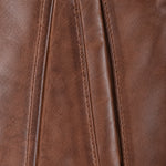 Women's Cognac 3/4 Length Lambskin Royal Leather Coat